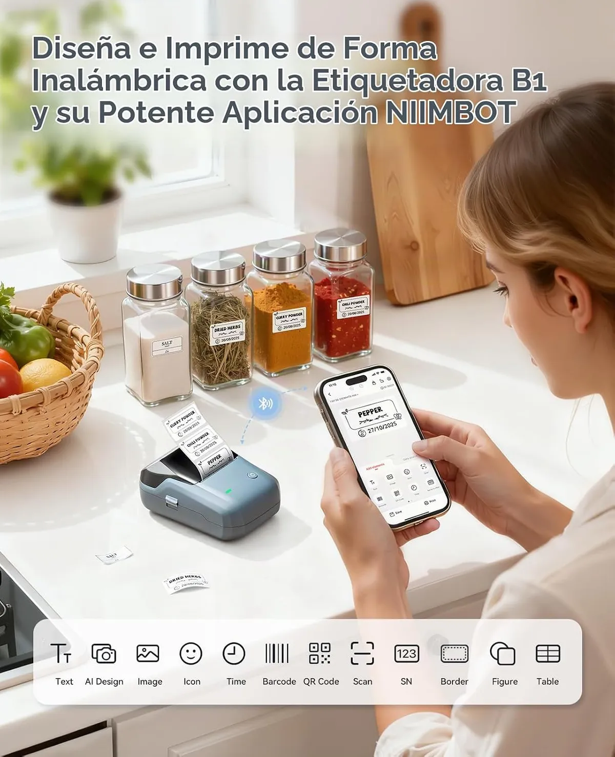 Etiquetadora Térmica Bluetooth NIIMBOT B1, foto 3