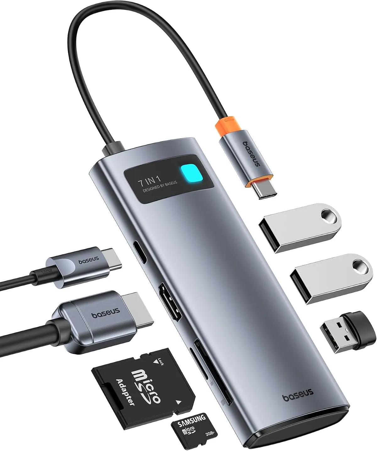 Hub Baseus USB-C 7 en 1