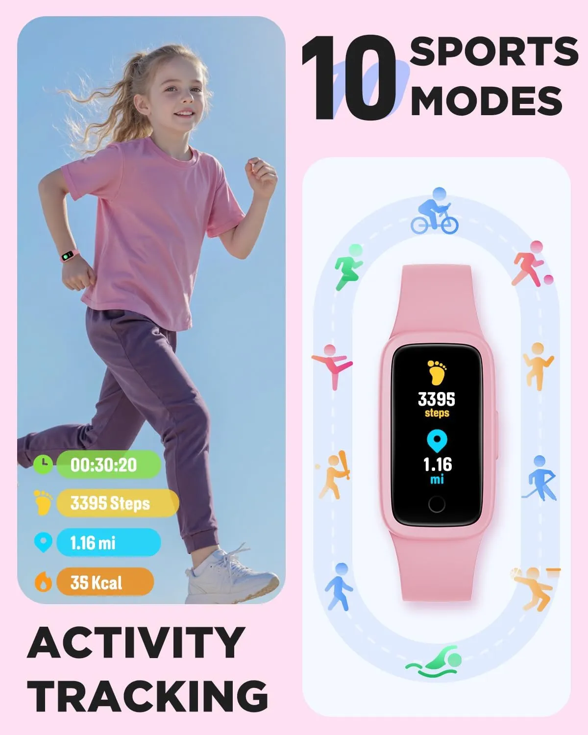 Smart Watch Kids Biggerfive Vigor 2L Rosado, foto 3